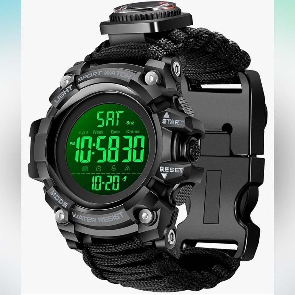 23 in 1 survival watch black combat apocalypse military shtf great gift bug out